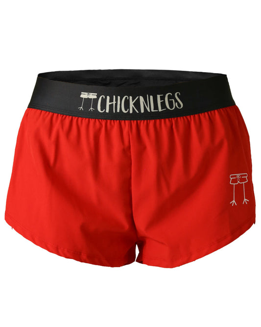 Women's Red 1.5" Split Short